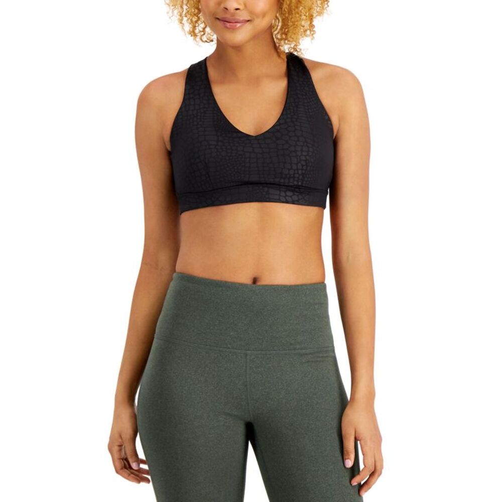 ID Ideology Tonal Print Strappy Low Impact Sports Bra